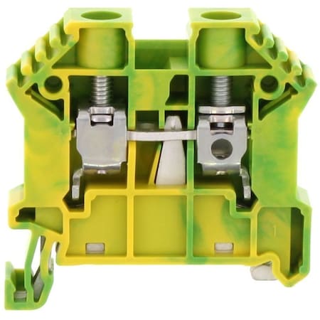 Conta-Clip Terminal Block, Protective Earth, 6 AWG, Green, Yellow 17115.2